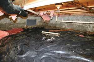 Crawl Space Repair Before in Lynchburg
