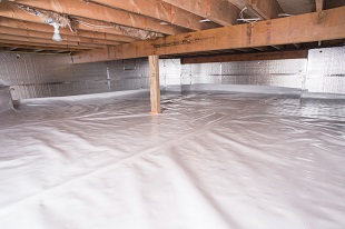 crawl space vapor barrier in Silver Spring installed by our contractors