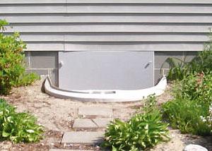 plastic crawl space access well installed in a Frederick crawl space