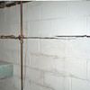 Severe foundation damage from a long crack in a bucking wall of a Falls Church home.