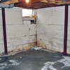 Rusted, corroded i-beams found with a failing foundation in a Potomac home.
