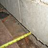 Foundation wall separating from the floor in Stafford home