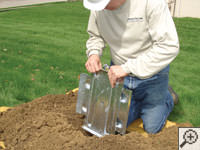 Steel earth anchor assembly installation in Columbia.