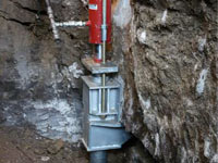 Foundation repair contractors lifting a structure in Bethesda.