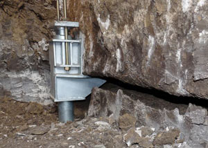 A properly installed foundation push pier system in Bethesda repaired by our foundation contractors.