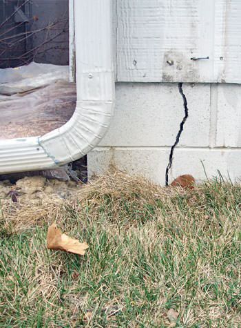 foundation wall cracks due to street creep in Christiansburg